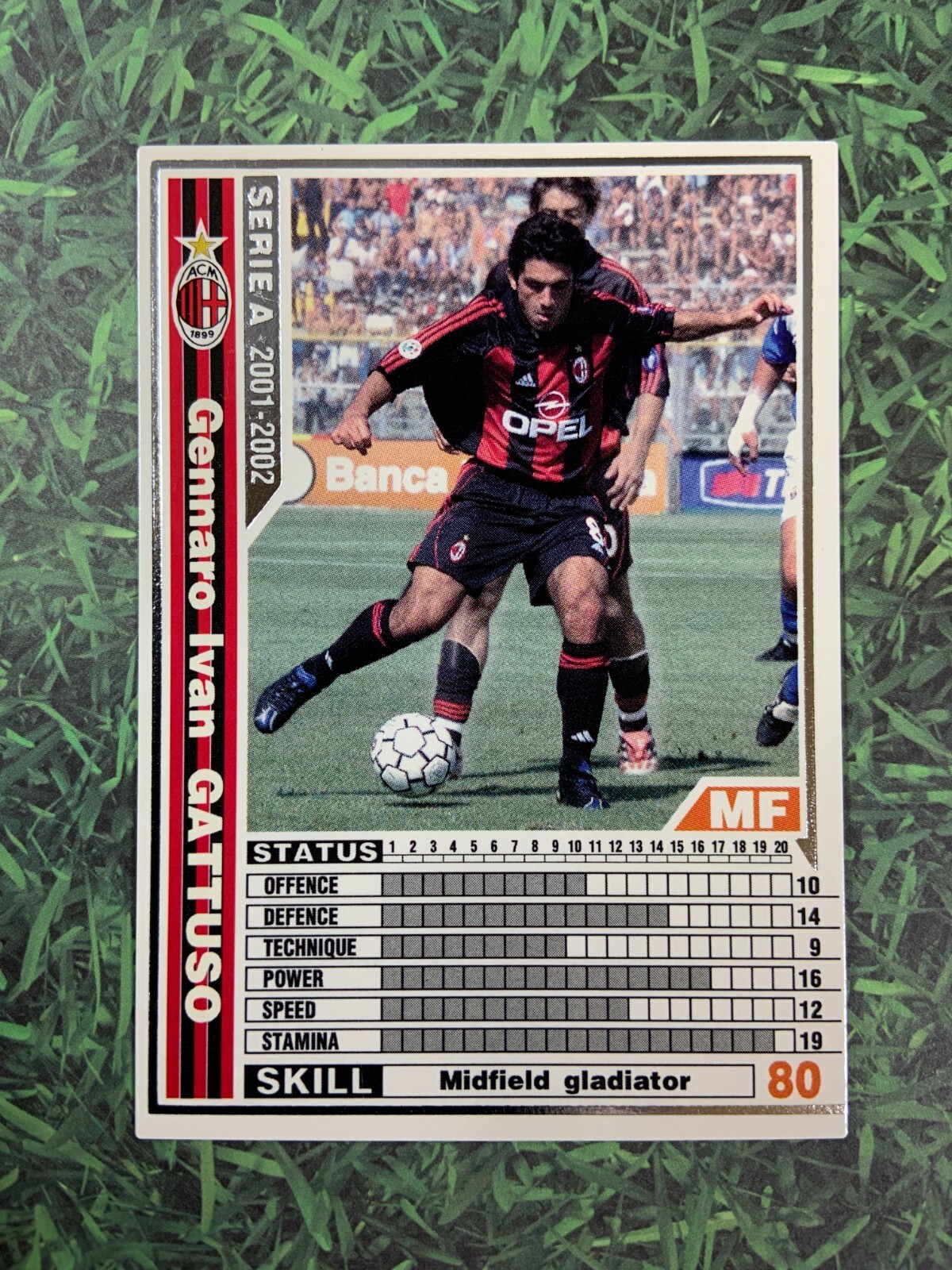 2001 PANINI CALCIO MILAN GATTUSO ジャージカード Panini WCCF 2001-02 Gennaro Ivan Gattuso Milan Football