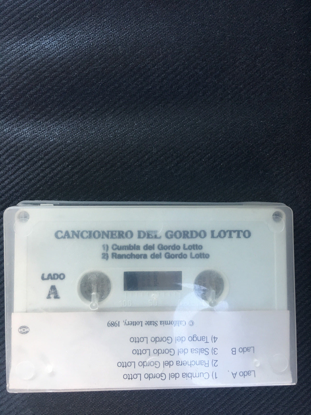 California Lottery LOTTO 1989 VINTAGE Spanish CASSETTE TAPE Game Show RETRO