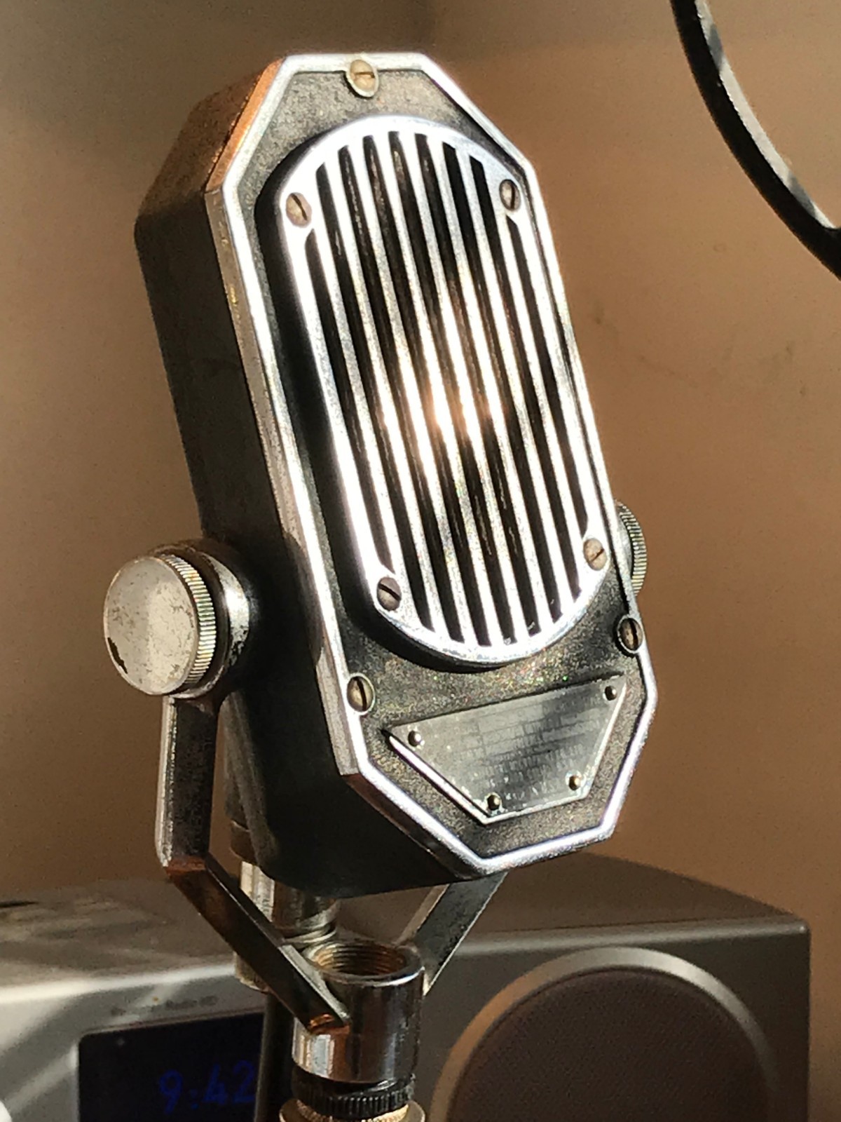 RARE Vintage Universal Velocity Microphone - 1930's! Working with stand & cable