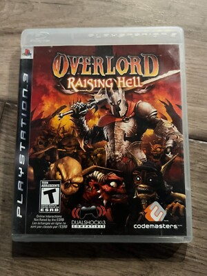 Overlord: Raising Hell (Sony PlayStation 3, 2008) NO MANUAL WITH MAP