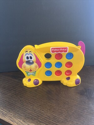 Vintage 1996 Fisher Price TIC TAC TONY Preschool Game Miss 2 Blue & 2 Red