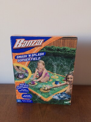 ***NEW*** 42 in L x 42 in W Banzai Smash 'N Splash Gopher Field Water Play Mat