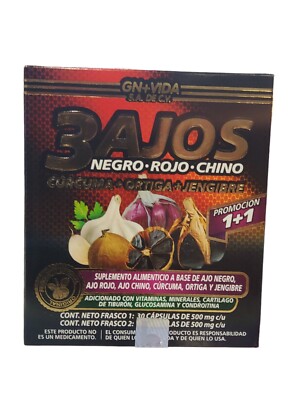 3Ajos Cartilago de tiburon, Auxiliar Dolor de Huesos y Articulaciones Capsulas