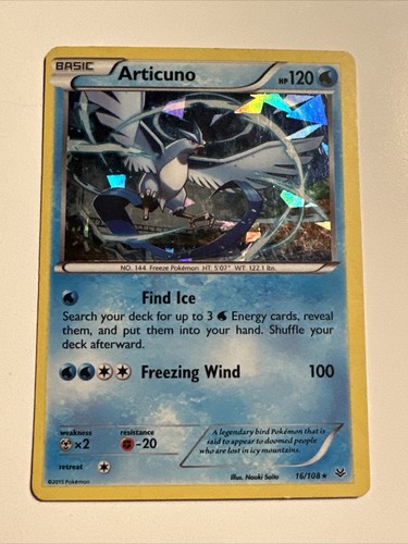 Articuno 120 HP ポケモンカード Basic Articuno HP 120 Blizzard Attack Rarity Blue Shimmering