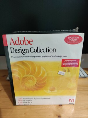 Adobe Design Collection Education Version New Sealed Box MAC OS *Vintage Collect