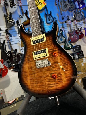 PRS SE Custom 24 Electric Guitar - Black Gold Sunburst Authorized Deal! 466