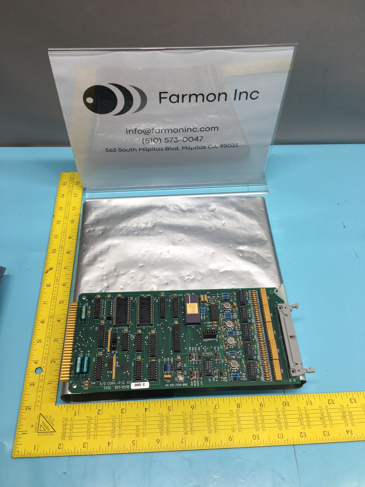 SILICON VALLEY GROUP SVG 851-8518-005C A/D CON.-POS. iNTERFACE BOARD, 128375