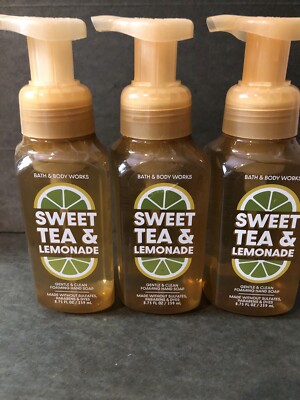 BATH AND BODY WORKS X3 SWEET TEA AND LEMONADE FOAMING HAND SOAP