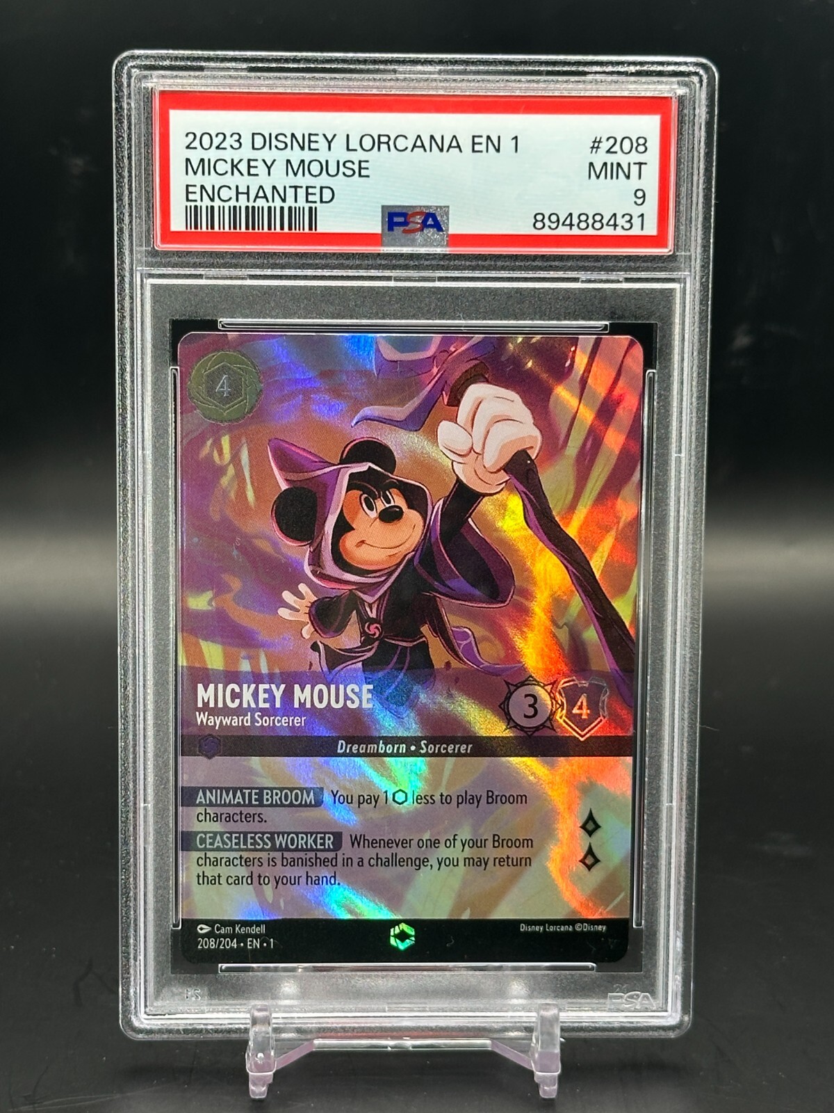 PSA10 DISNEY LORCANA JA 1 #208 ミッキーマウス Disney Lorcana card Mickey Mouse Enchanted 208/204 The First
