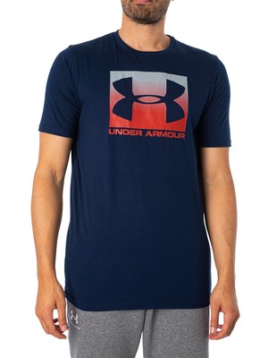 

Мужская свободная футболка в спортивном стиле Under Armour, синяя, Синий, 1329581-408