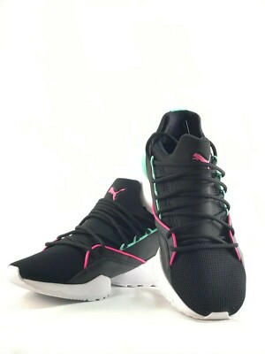 Puma Muse Maia Street 1 Damen Schwarz Black/Knockout Pink/Biscay Green Sz 6