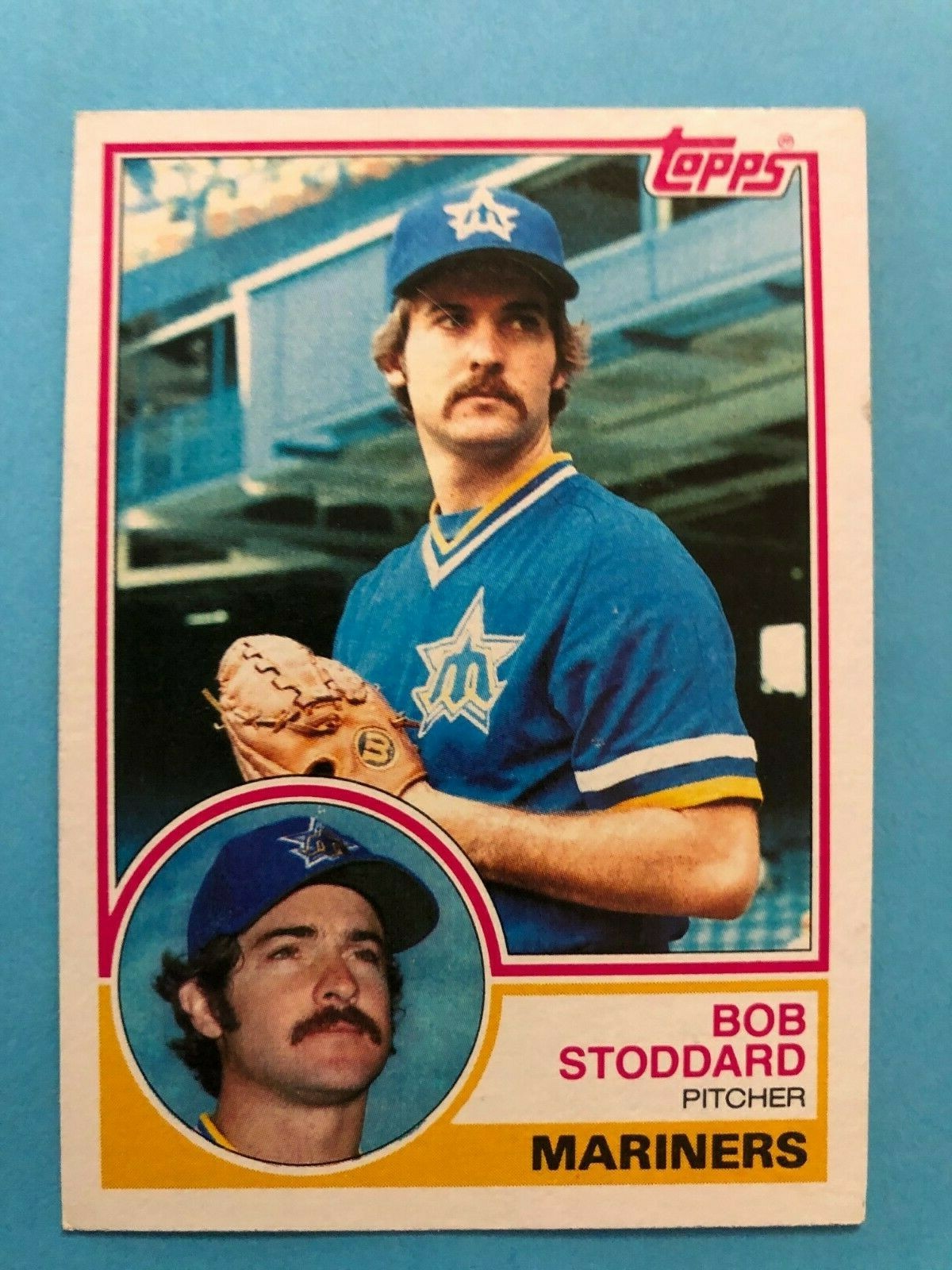 1983 Topps Baseball Card #195 Bob Stoddard Seattle Mariners