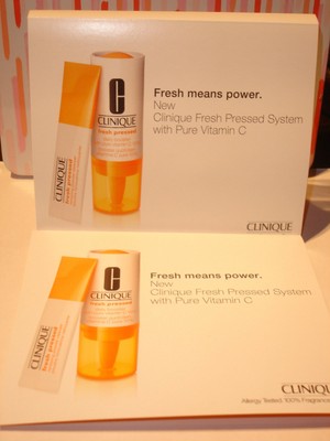Clinique Lot of 2 Sample Size Clinique Fresh Pressed System with Vitamin C