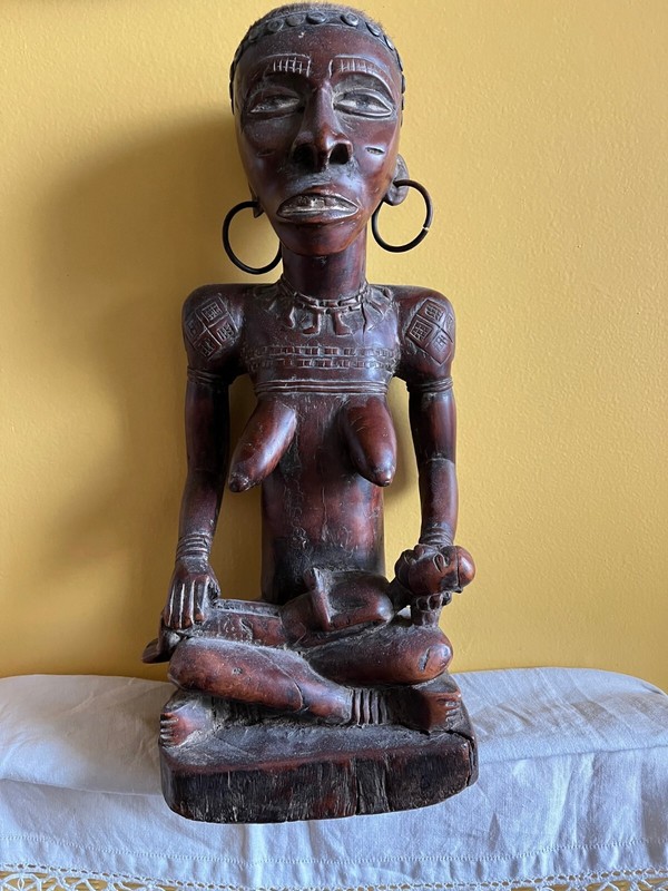 Antique African Statue Maternity Congo Ancienne Maternite Art African
