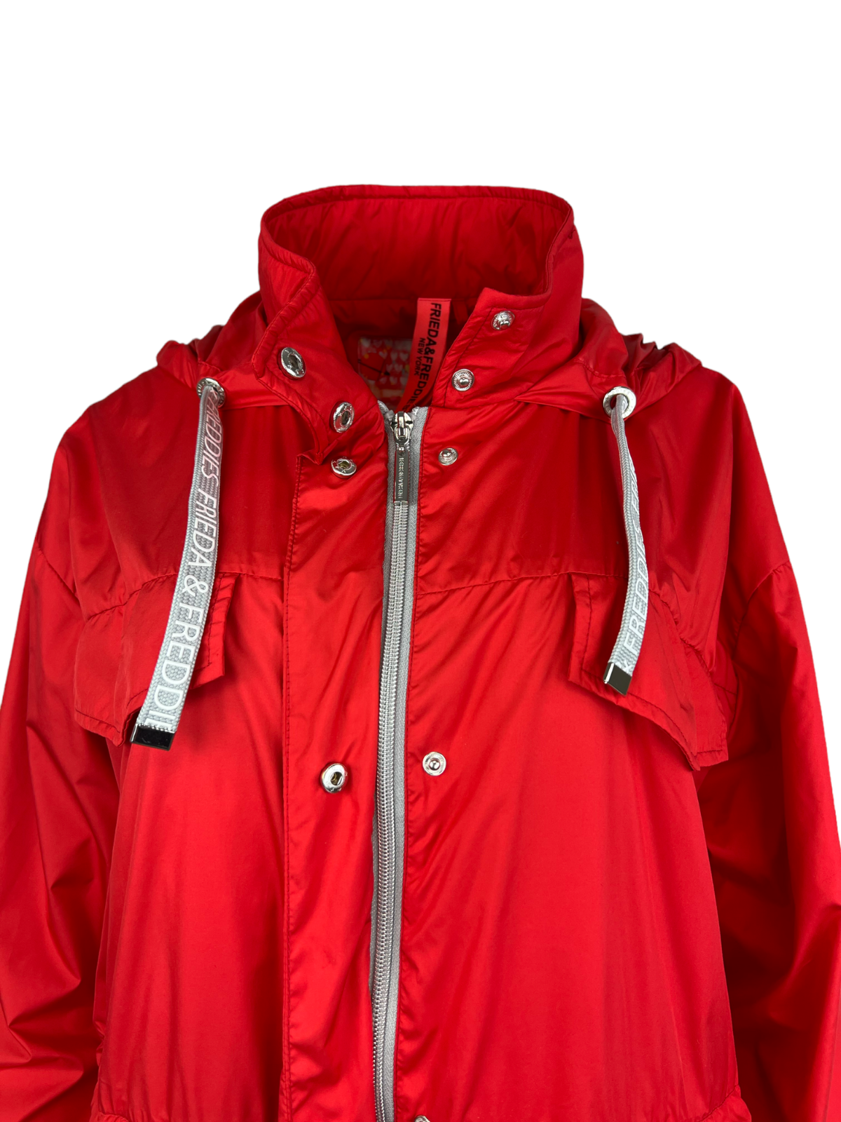 FRIEDA & FREDDIES NEW YORK FRIEDA & FREDDIES PARKA ROT LEICHTER DAMENMANTEL SOMMERMANTEL WINDABWEISEND