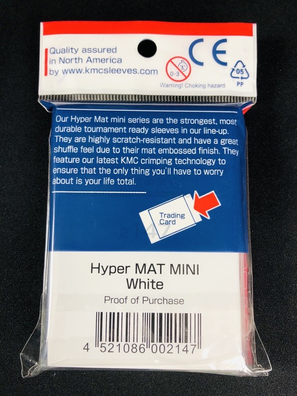 KMC HYPER MAT MINI CASE! (WHITE) 30 PACKS - 60 SLEEVES EACH - YUGIOH / CARDFIGHT