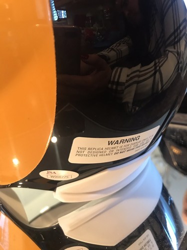 Isaac Bruce Signed F/S Helmet w/multiple inscription JSA WITNESSED