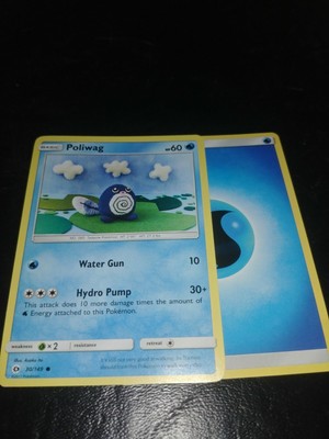 Mint Sun Moon Rev Holo Pokemon Poliwag 30 149 Pokemon Individual Cards Josparlar Toys Hobbies
