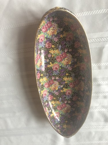 Royal Winton Grimwades  Chintz Canoe  Dish Bowl  Hazel  1930s
