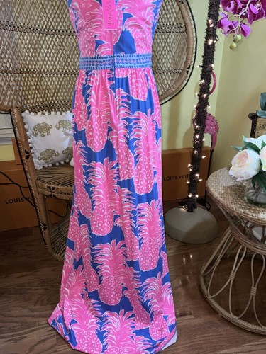 Pre-owned Lilly Pulitzer Taryn Maxi Dress Little Flamenco ? Size 8,10 In Multicolor