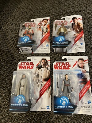 NEW Star Wars Hasbro Disney Figures Lot Of 4 Rey Poe Finn Luke Skywalker