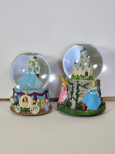 Lot Of 2 Disney Princess Musical Snow Globes Cinderella | eBay