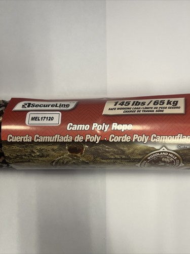 SecureLine 5/16 in. D X 75 ft. L Camouflage Diamond Braided Polypropylene Rope SecureLine 5/16 in. D X 75 ft. L Camouflage Diamond Braided Polypropylene Rope