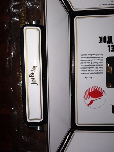 Jim Beam Stainless Steel Square Grilling Wok with Easy-Grip Handles