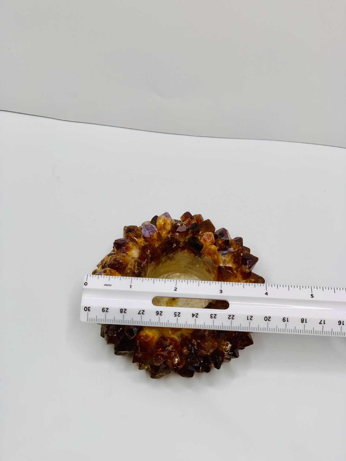 Rare Citrine Quartz Candle Holder Crystal Cluster From Brazil