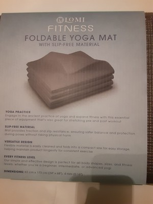 Lomi Folding Yoga Mat W/slip Free Material Home For Workout Practice Fittness.