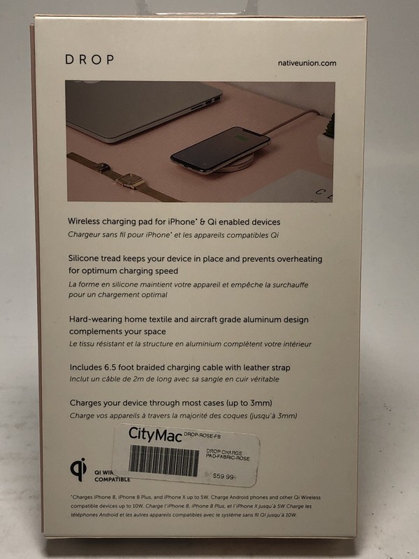 Native Union Drop Wireless Charger Qi Certified 10w Drop Rose Fb Mv907 Ebay