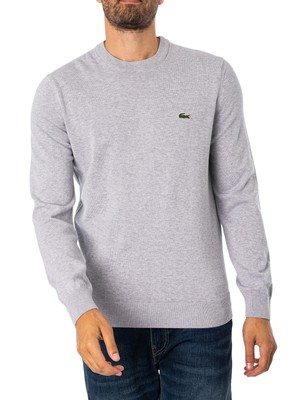 

Мужской трикотаж с круглым вырезом Lacoste из органического хлопка, серый, Grey
