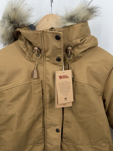 Pre-owned Fjall Raven Fjallraven Womens Singi Down Jacket Buckwheat Brown Size Large