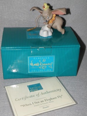 WDCC DUMBO~WHEN I SEE AN ELEPHANT FLY~ ORNAMENT W/BOX & COA