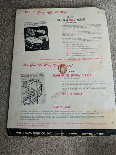 RARE Vintage Christie's Beat Easy Drum Method Part 1 A Musical Approach