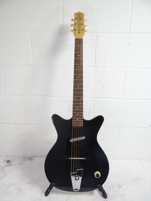 Danelectro Convertible Hollow body Electric Guitar - Black, late 90s
