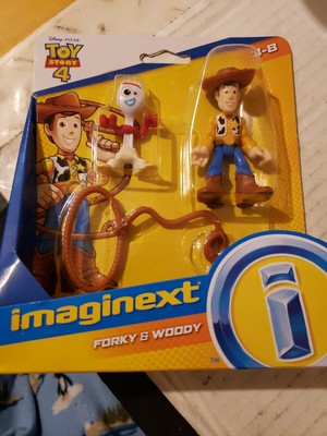 New IMAGINEXT DISNEY PIXAR TOY STORY 4 Forky and Woody 3" Figures