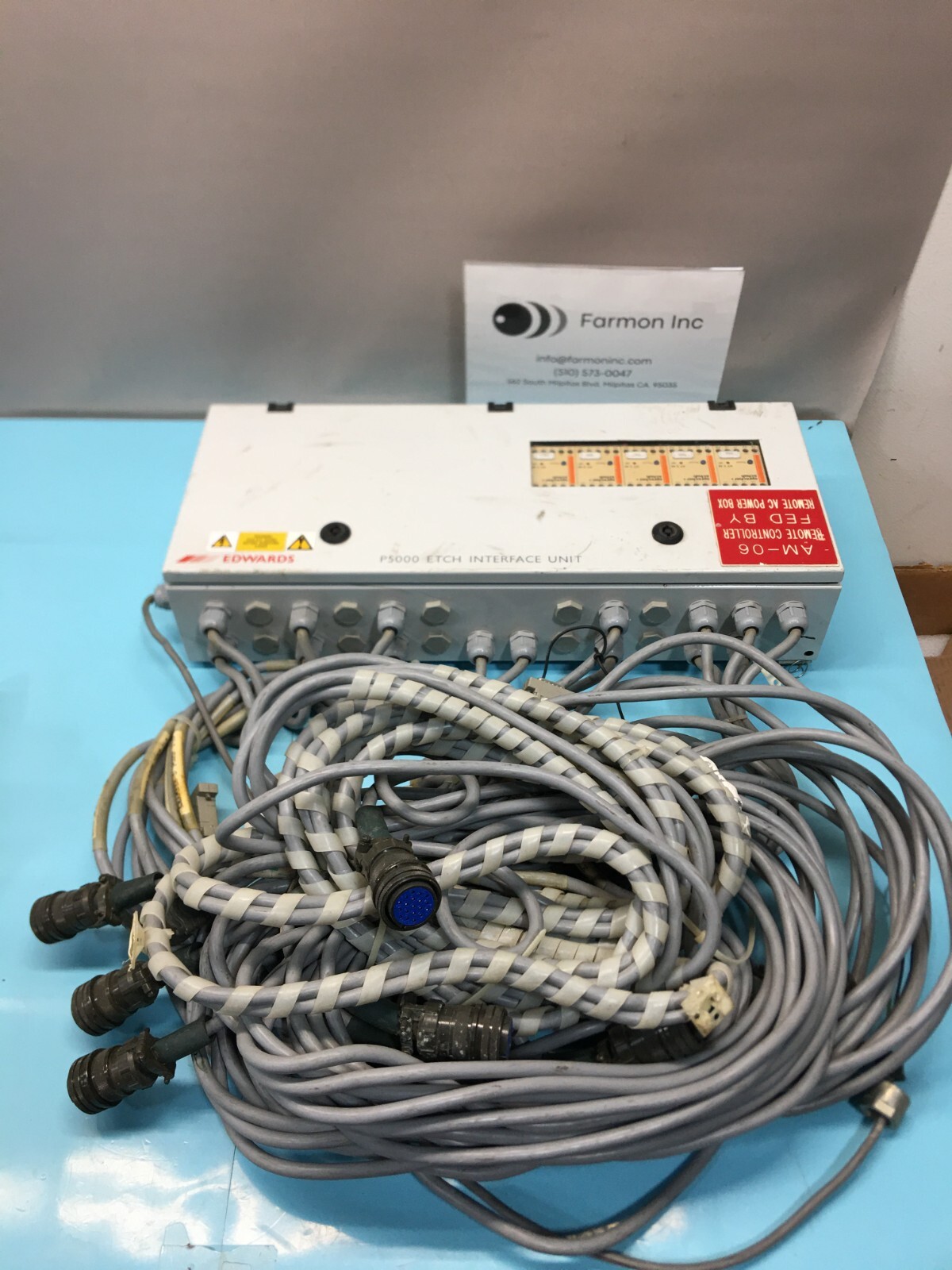 EDWARDS PUMP P5000 ETCH INTERFACE UNIT CONTROL BOX W/ Cables, 175526