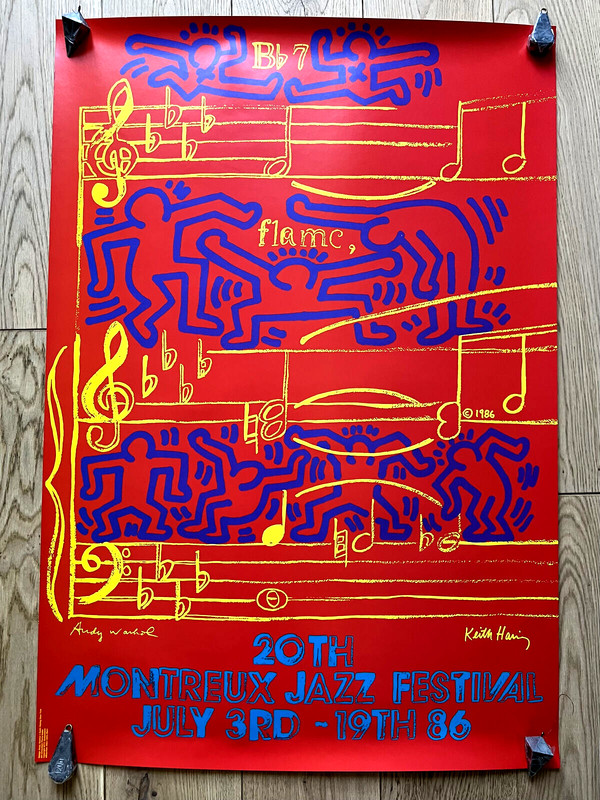 Keith Haring Montreux Jazz Festival Poster Streetart Banksy Warhol Basquiat