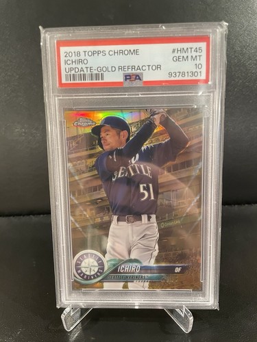 2018 Topps Chrome Gold Refractor HMT45 Ichiro 42/50 *PSA 10