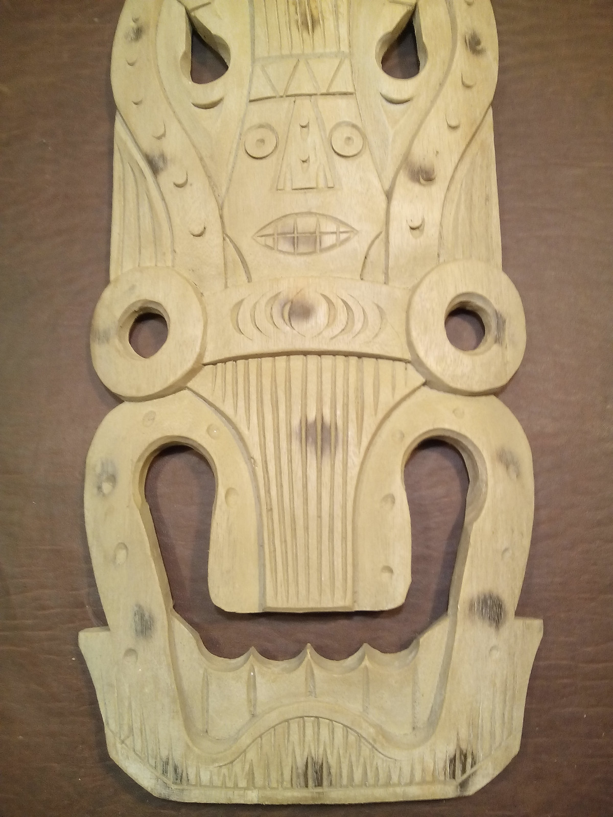 ARTISAN HAND CARVED WOODEN WALL PLACK