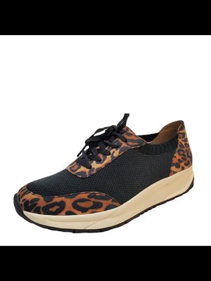 

NATURALIZER Женские черные кроссовки с леопардовым принтом 1/2 дюйма на платформе Nash Wedge Athletic Sneakers, Черный, H2002F1