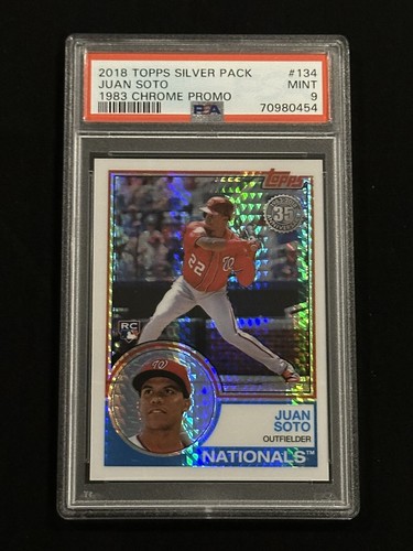 2018 TOPPS UPDATE SILVER PACK CHROME PROMO #134 JUAN SOTO RC