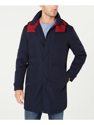 

Мужской плащ TOMMY HILFIGER Quest темно-синий стеганый со съемным капюшоном, Navy, QUESRAPA0004