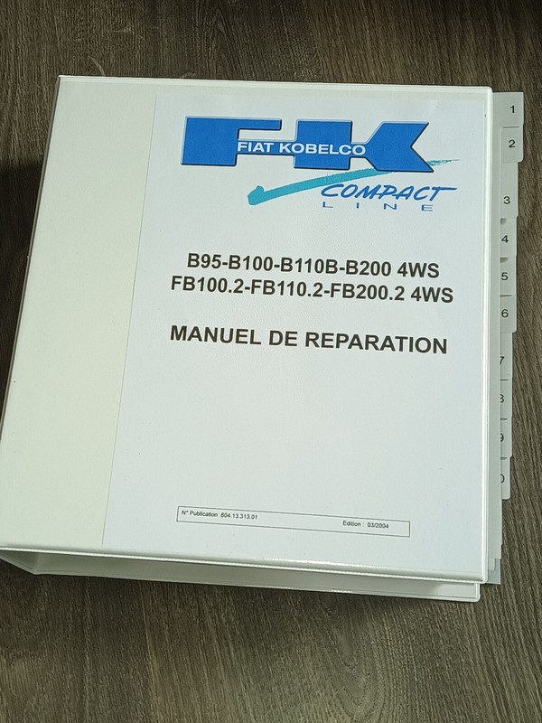 Fiat Kobelco Fb100.2 Fb110.2 Fb200.2 4ws Manuel D'Entretien D'Atelier RÃ©Paration