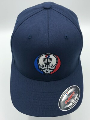 Grateful Dead SYF Disc Golf Embroidered Flexfit Ball Cap Black Navy Olive 
