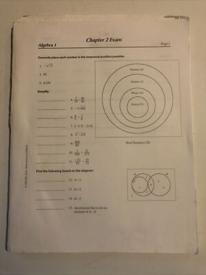 BJU Algebra 1 2e Student Tests & Quizzes Skiier Cover Bob Jones 2000 Homeschool