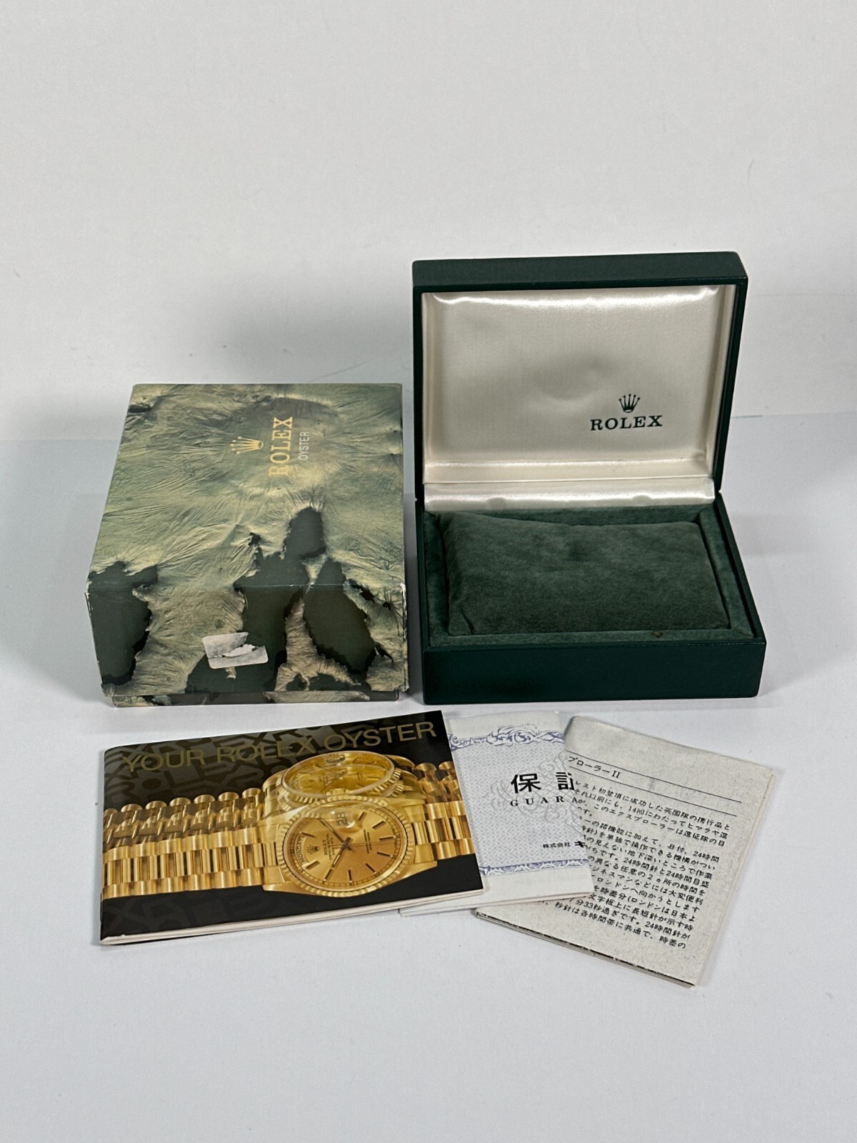 VINTAGE GENUINE ROLEX watch box case 11.00.01 booklet 1991