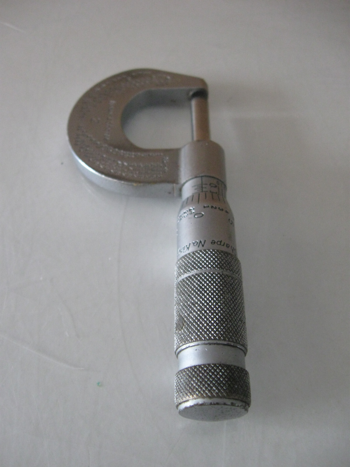 Browne & Sharp Model No. 2 Outside 1" Micrometer, Vernier Reading, Chrome Finish