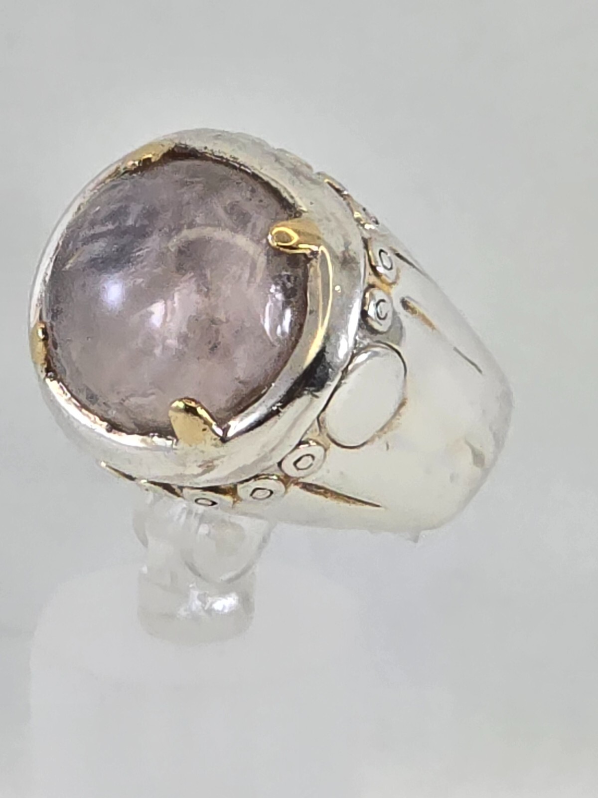 John Hardy 18k Yellow Gold & Sterling Silver Pink Quartz John Hardy 18k Yellow Gold & Sterling Silver Pink Quartz